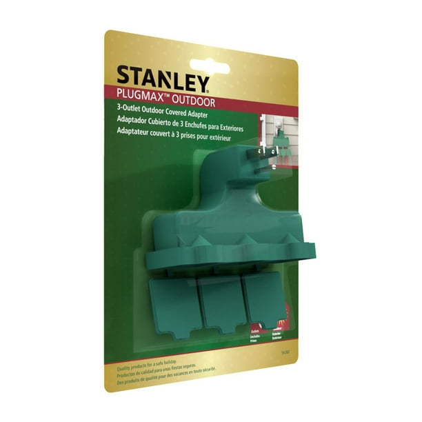 Stanley Adaptateur extérieur robuste à trois prises PlugMax Adaptateur robuste à trois prises avec caches individuels