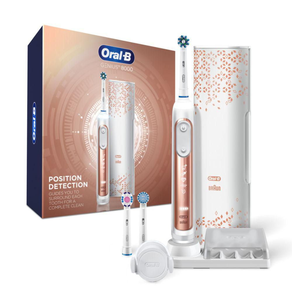 Oral-B Genius 8000 Electronic Toothbrush, Rose Gold, Powered by