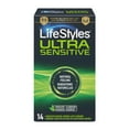 thumbnail image 1 of LifeStyles Ultra Sensitive Natural Rubber Latex Condoms, 14 Count, 1 of 8