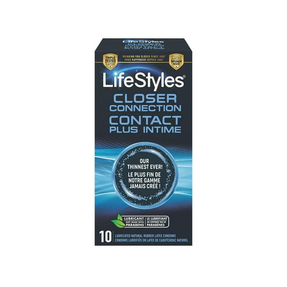 LifeStyles Closer Connection Ultra Thin Natural Rubber Latex Condoms, 10 Count