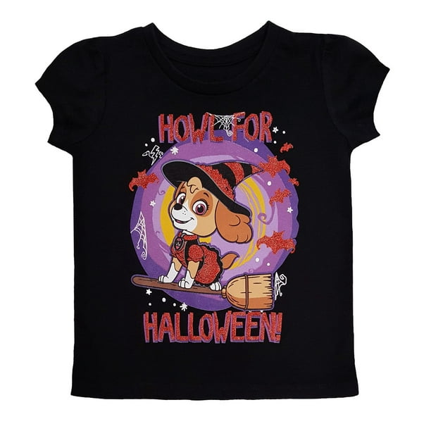 La Pat' Patrouille "Howl for Halloween" T-shirt à manches courtes pour filles