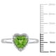 Bague de forme cœur Tangelo avec péridot 1-1/3 CT PBT en argent sterling – image 3 sur 5
