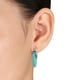 Anneaux d'oreille Miabella avec turquoises Synthétique 17.5 CT P.T en argent sterling – image 3 sur 3