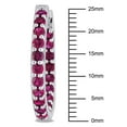 thumbnail image 2 of Tangelo 3-1/5 Carat T.G.W. Created Ruby Sterling Silver Hoop Earrings, 2 of 4