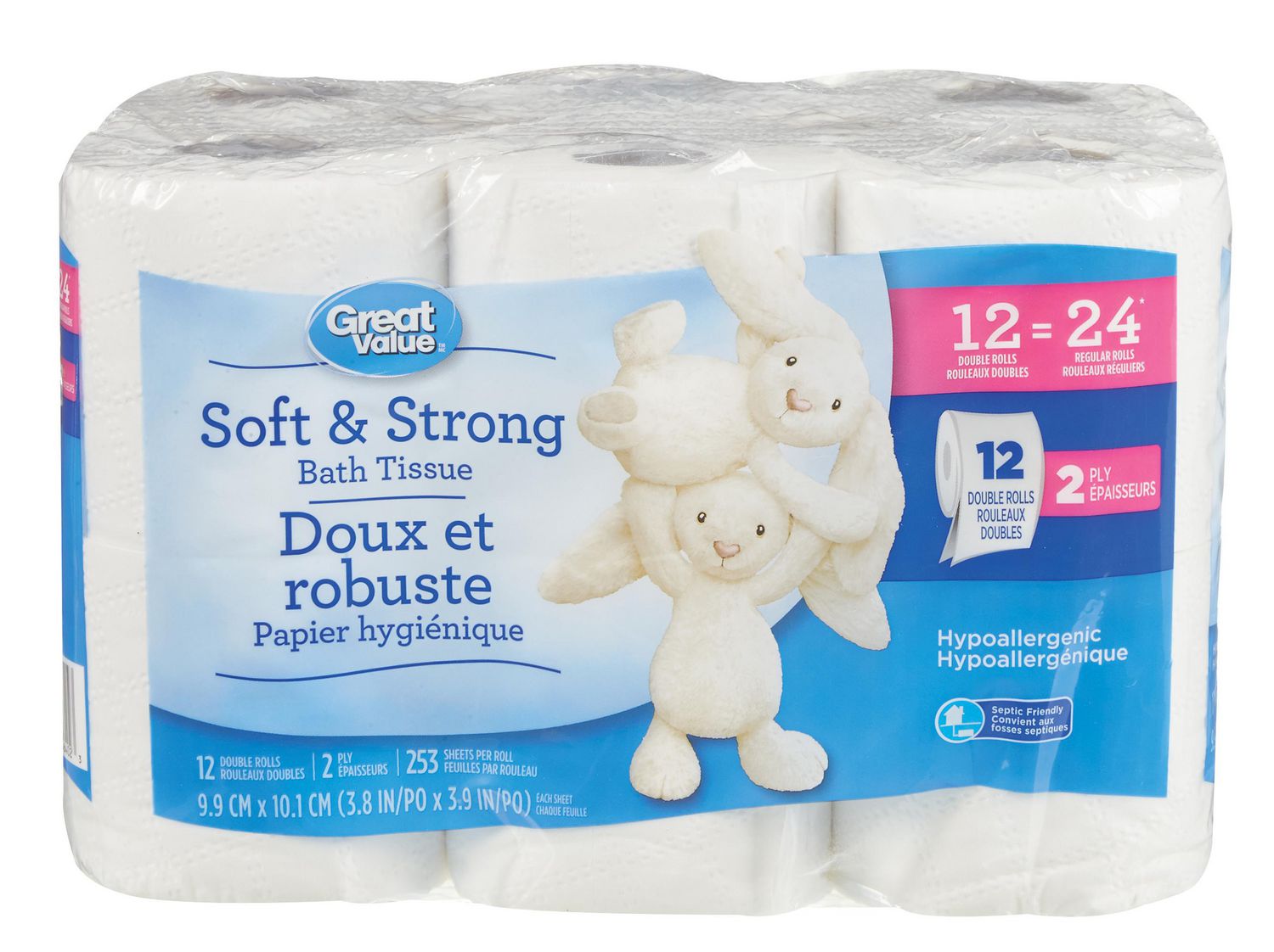 Great Value™ 2 Ply Ultra Soft Bath Tissue Toilet Papers | Walmart Canada