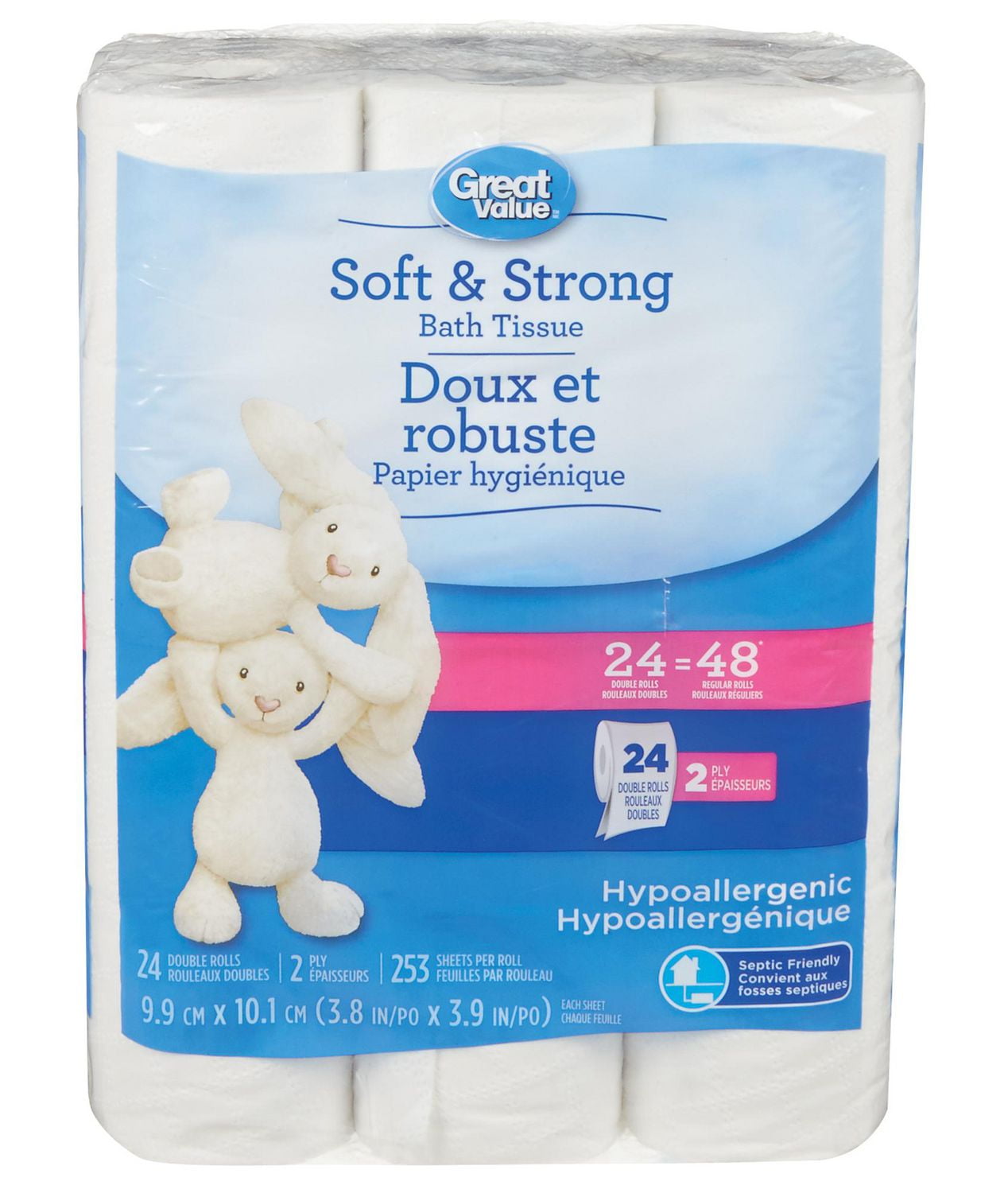 Great Value Soft & Strong Bathroom Tissue 24 rolls Walmart Canada