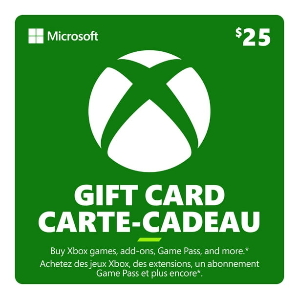 Xbox $25 Carte Cadeau (Code Numérique) 