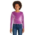thumbnail image 2 of Haut en velours à manches longues George pour filles, 2 of 6
