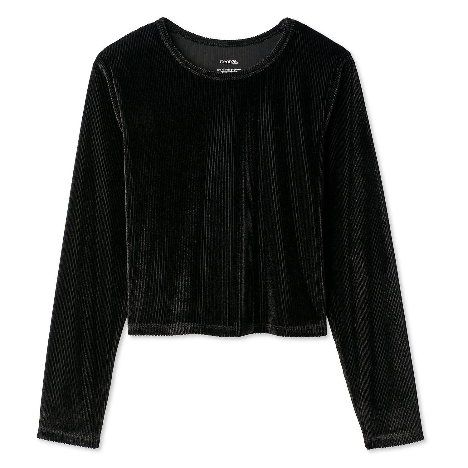 George Girls' Velour Long-Sleeve Top