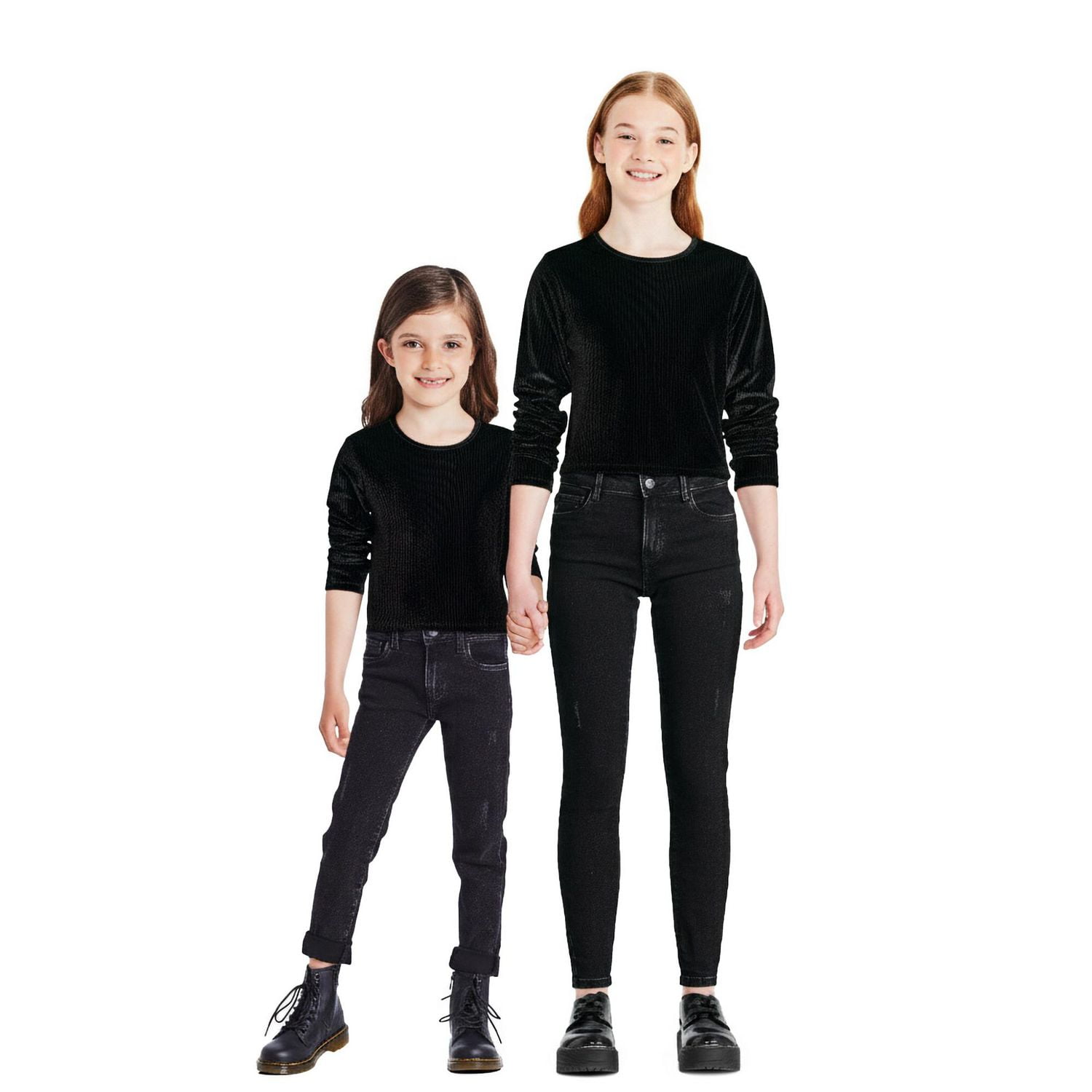 George Girls' Velour Long-Sleeve Top