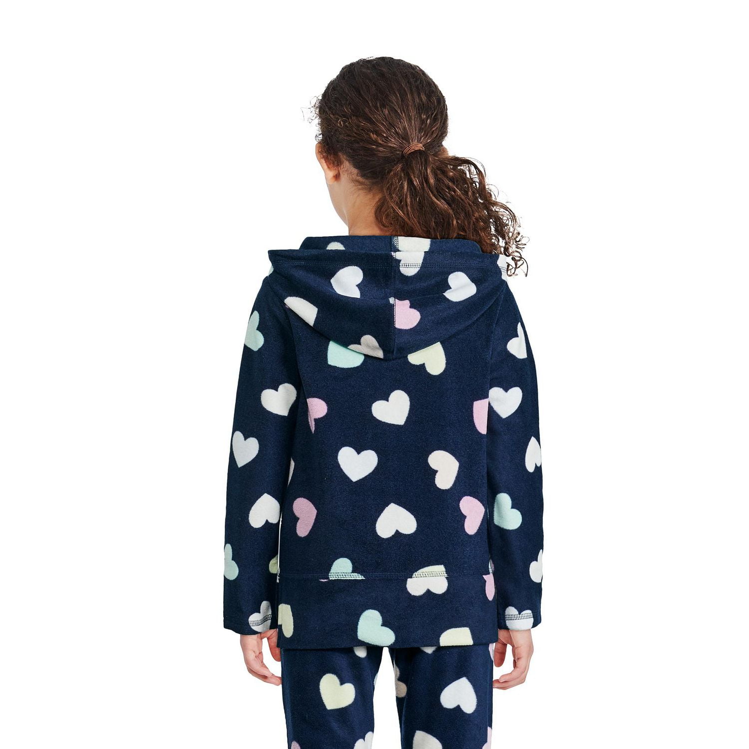 George Girls' Active Printed Micro Fleece Hoodie