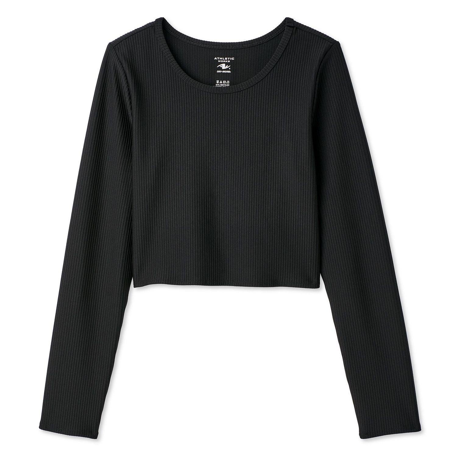 Haut à manches longues en tricot côtelé Athletic Works pour filles