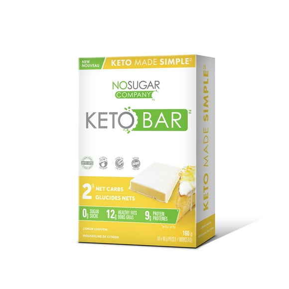 No Sugar Keto Bar Lemon Meringue, 4 x 40g Bars