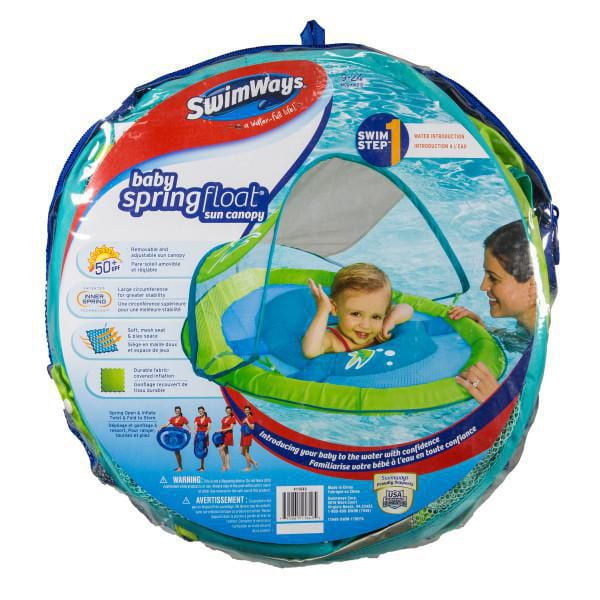 SwimWays Baby Spring Float Sun Canopy - Green Fish | Walmart Canada