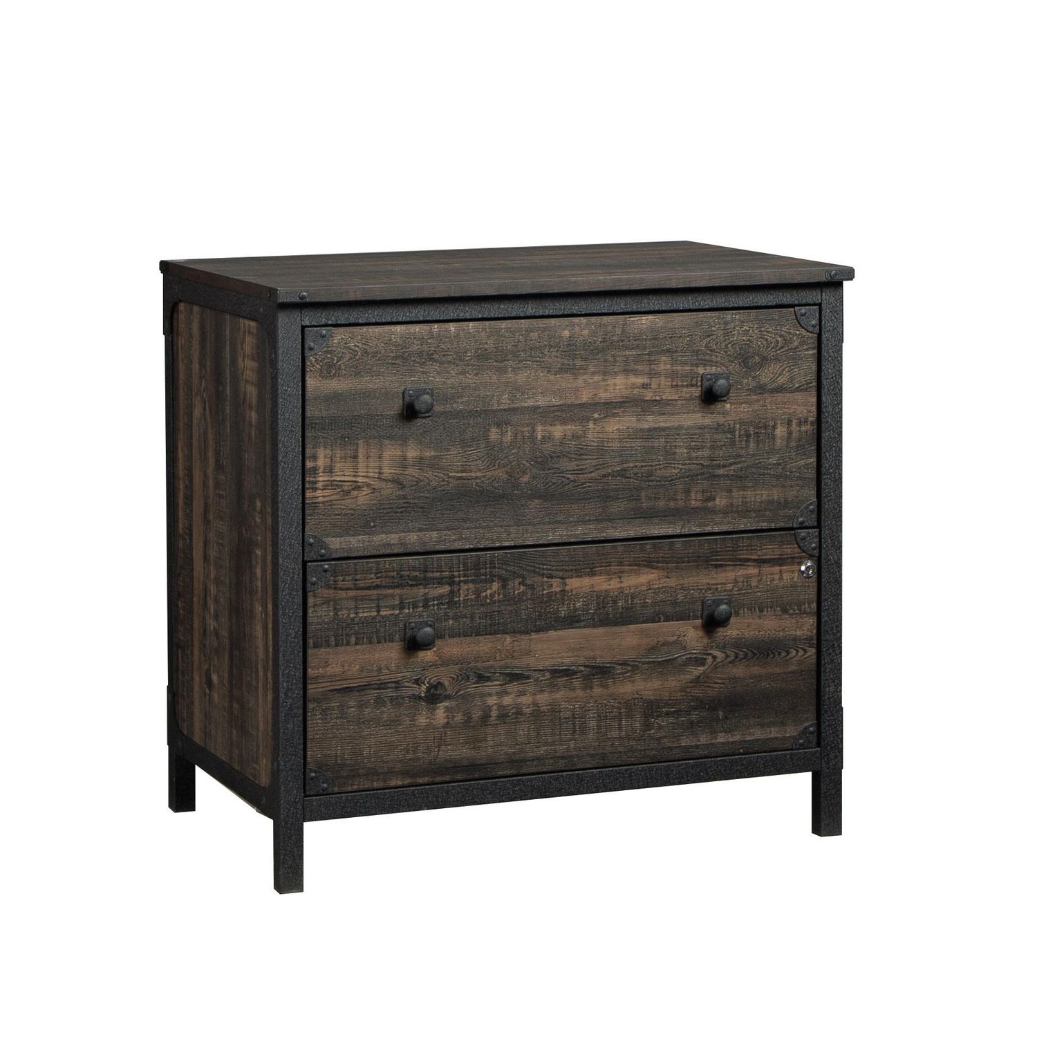 Sauder® Collection Steel River Classeur latéral, Finition Carbon Oak®, 427549