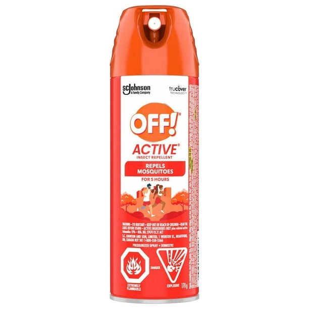 OFF! Aérosol chasse-moustiques Active résistant à la transpiration, jusqu’à 5 heures de protection 170 g