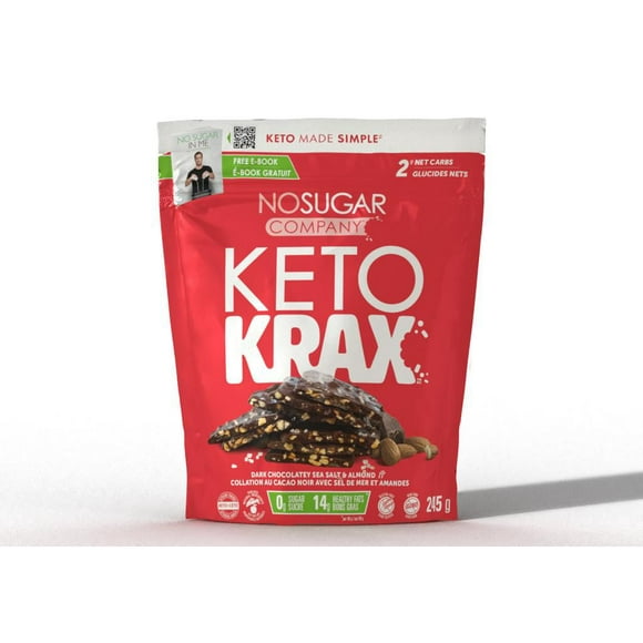 No Sugar Keto Krax Dark Chocolatey Sea Salt & Almond
