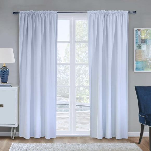 Loft Living Urbain, doublure de rideau multifonctionnelle, 100% occultant 45" x 77", blanc