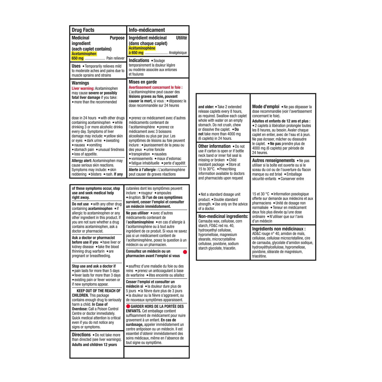 Tylenol Muscle Aches & Body Pain Relief Acetaminophen Caplets, 16 Count