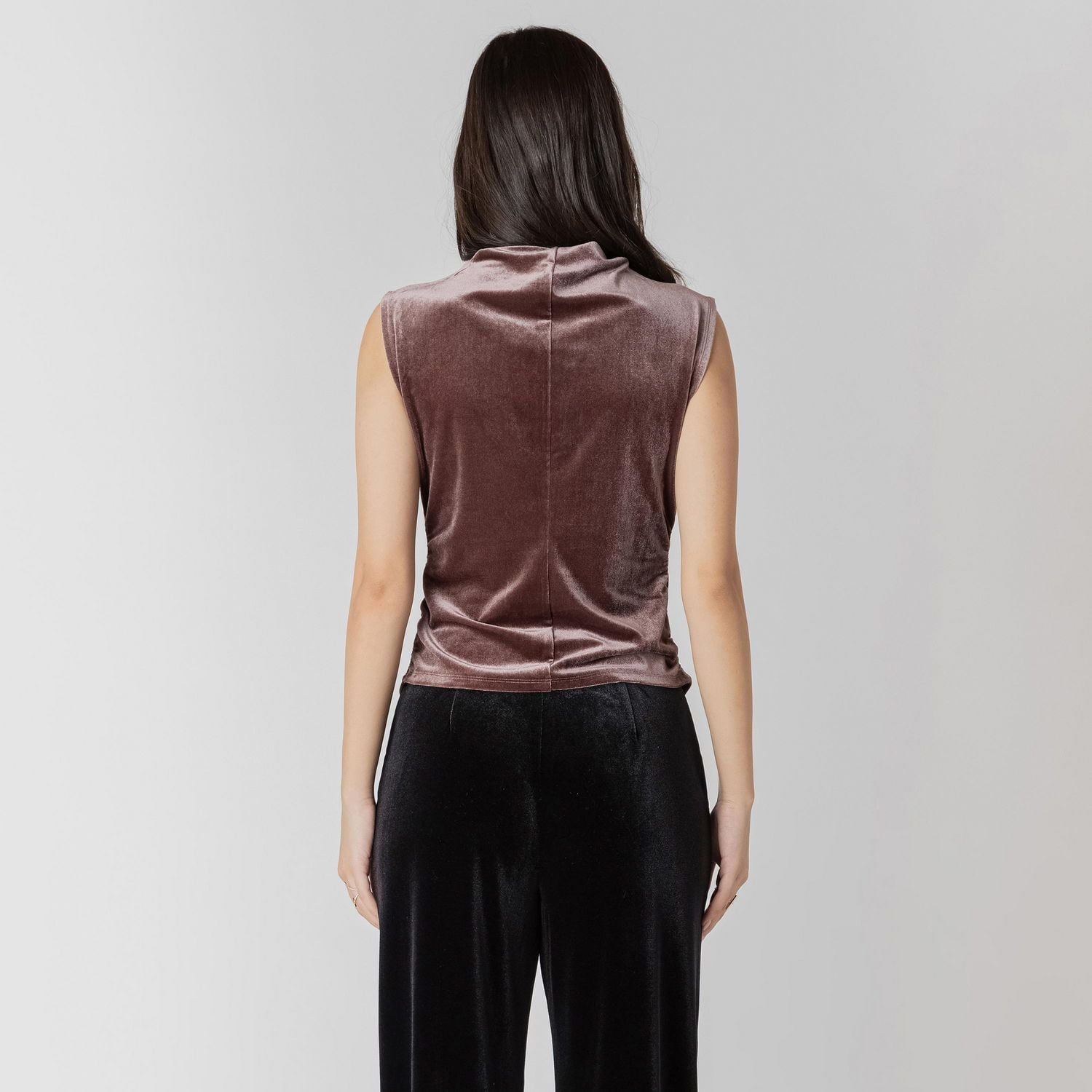Devoted mock neck sleeveless top