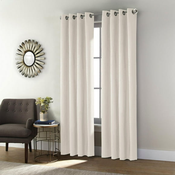 Loft Living Spirit, panneau de rideau à oeillets texturé, 100% occultant 52" x 84", blanc cassé