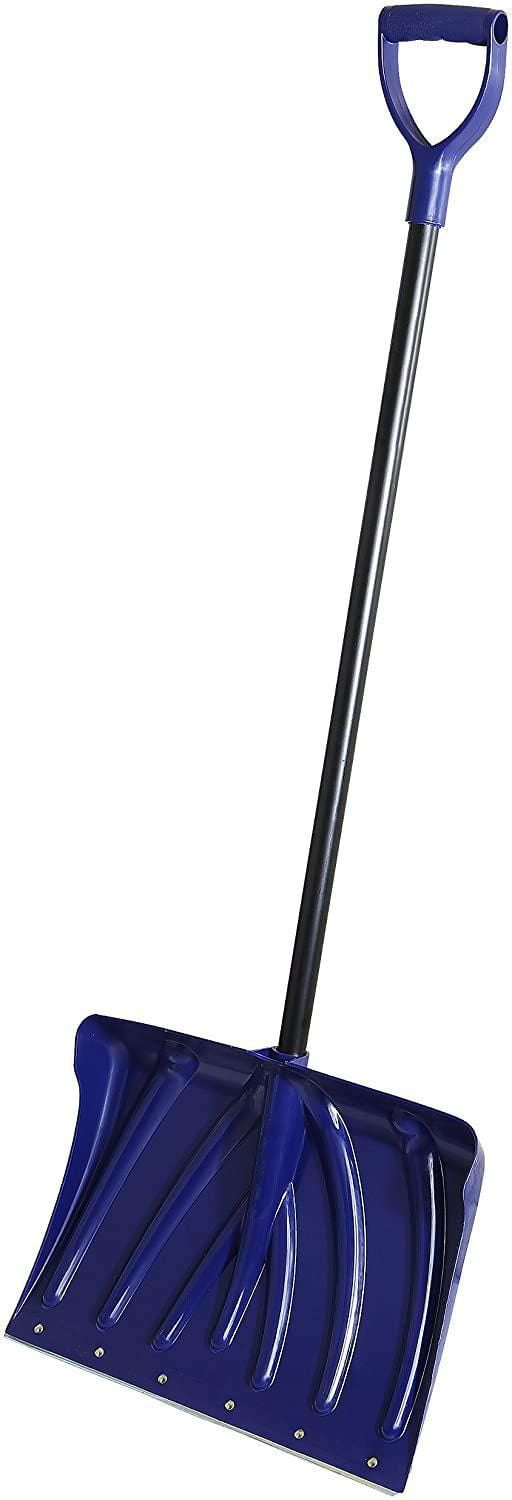 Superio Heavy Duty Snow Shovel with Metal Strip 18in x 51in Blue