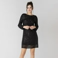 thumbnail image 1 of Devoted long sleeve sequin mini dress, 1 of 6