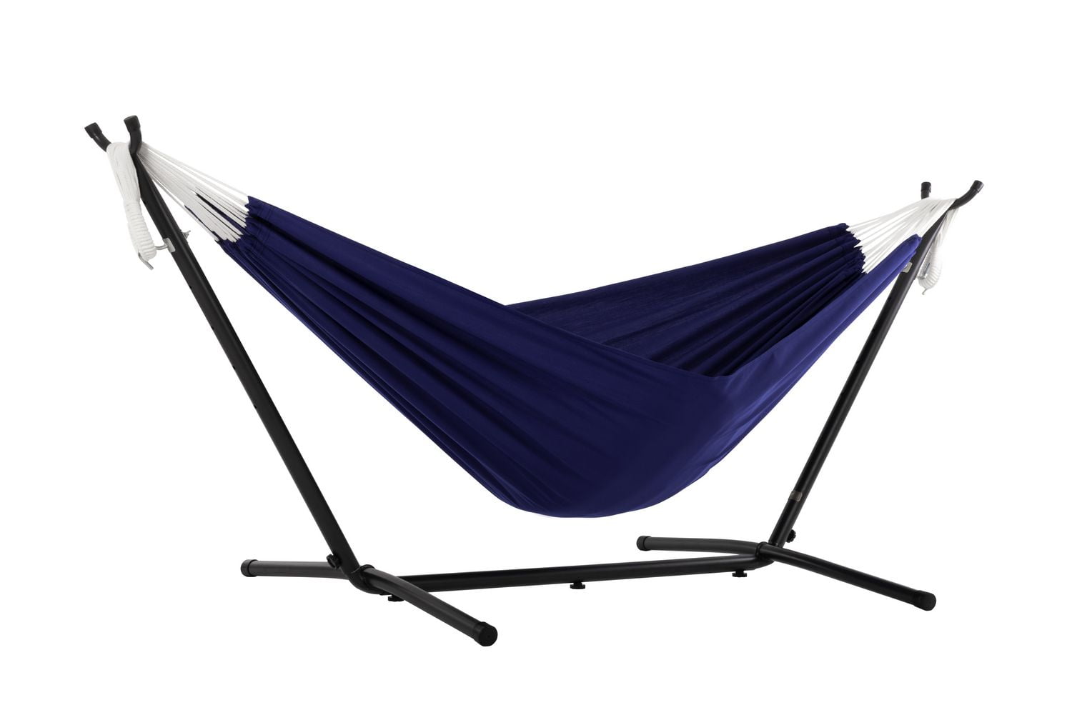 Vivere's Combo Polyester Royal Blue Hammock with Stand (9ft