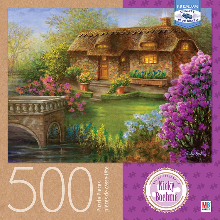 New 500 Piece PUZZLE Cottages by Nicky Boehme "A Fine Winter's Eve" 12 BD21/22 