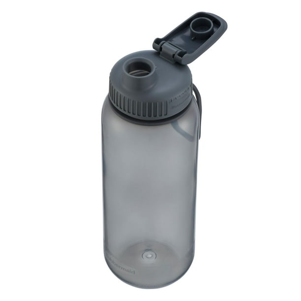 Rubbermaid Essentials 32oz Gray Plastic Water Bottle with Chug and Sip Lid  (Pack of 2)