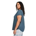 thumbnail image 2 of George Women's Plus V-Neck Sleep T-Shirt, 2 of 6