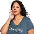 thumbnail image 4 of George Women's Plus V-Neck Sleep T-Shirt, 4 of 6