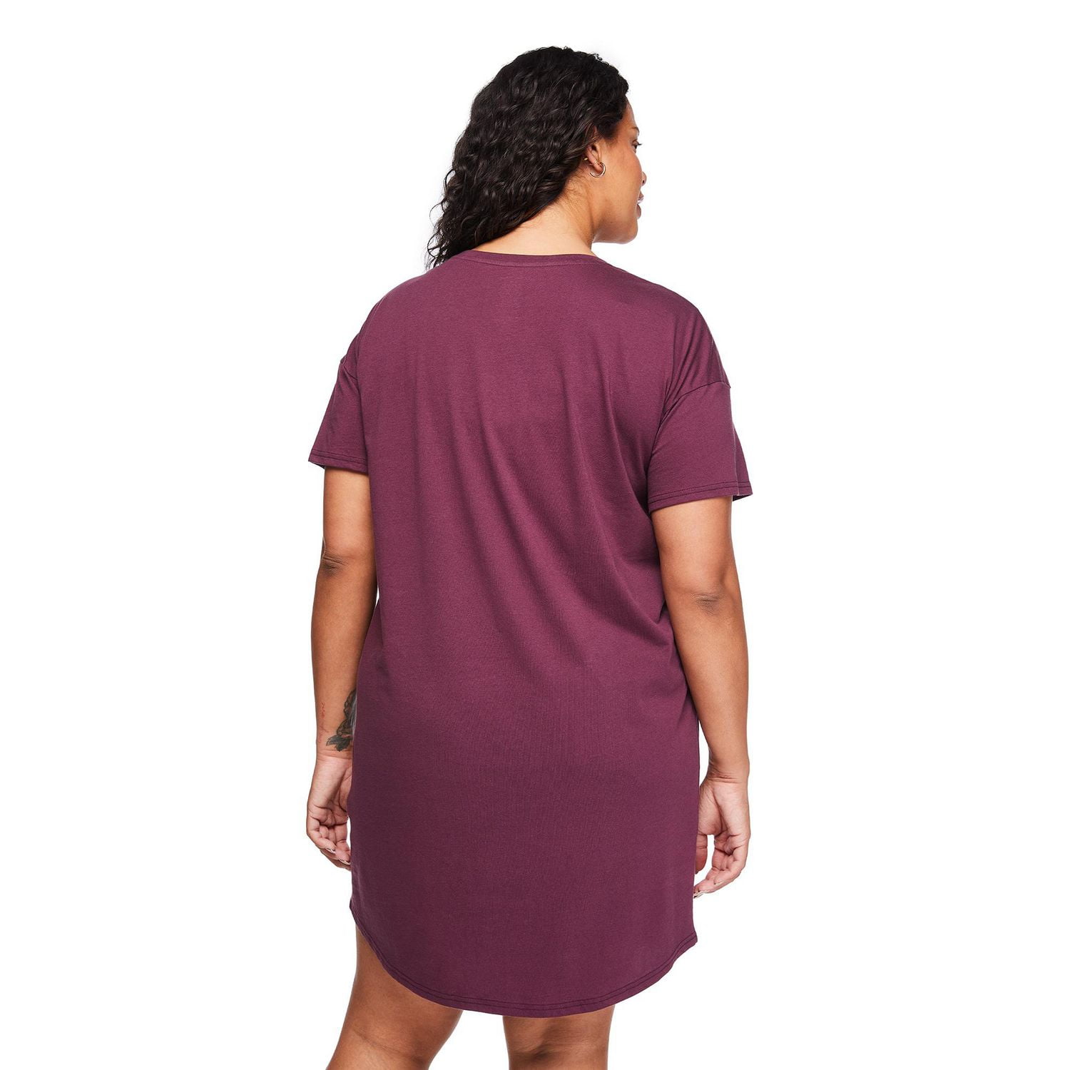 Chemise de nuit à encolure ras du cou George Plus pour femmes