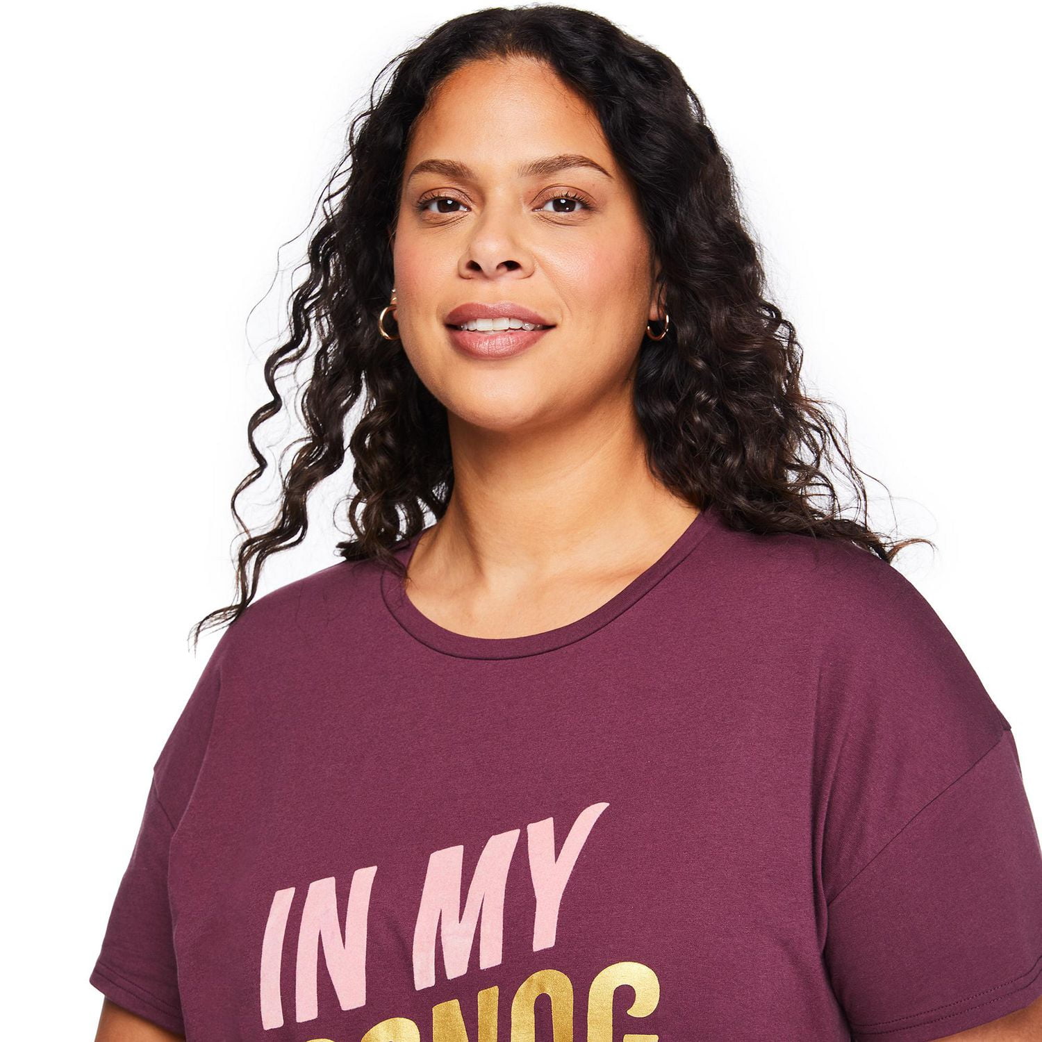 Chemise de nuit à encolure ras du cou George Plus pour femmes