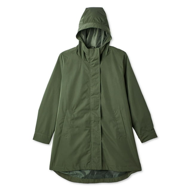 George Women's Plus Hooded Rain Coat
