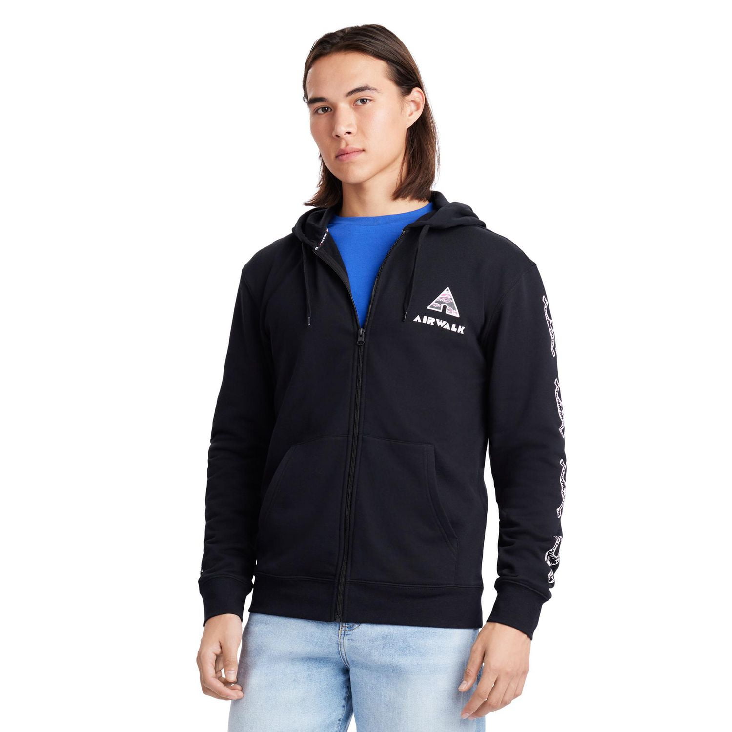 AIRWALK MENS FULL ZIP GRAPHIC FLEECE