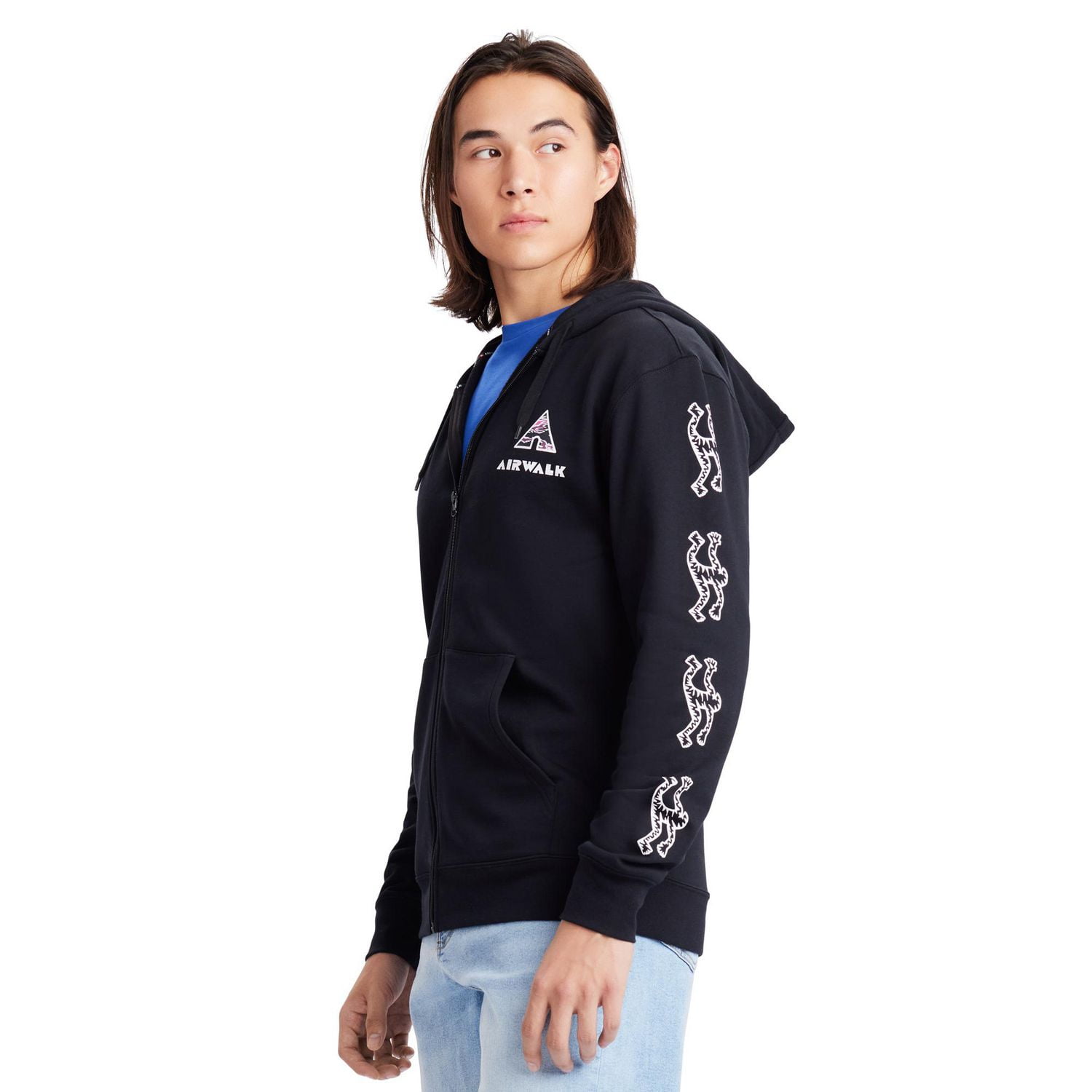 AIRWALK MENS FULL ZIP GRAPHIC FLEECE