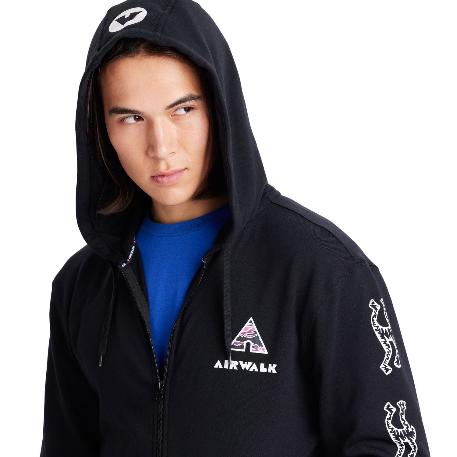 AIRWALK MENS FULL ZIP GRAPHIC FLEECE