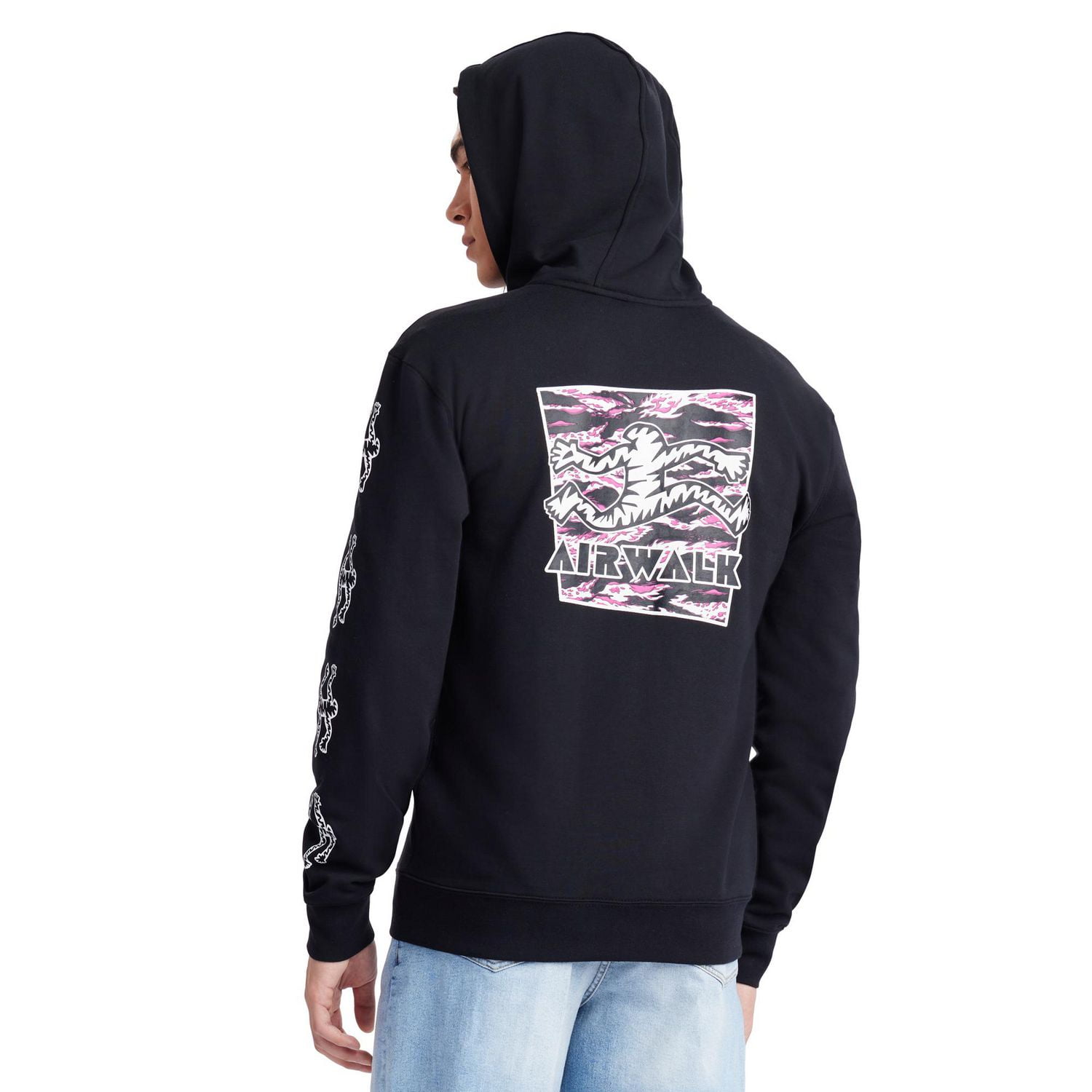 AIRWALK MENS FULL ZIP GRAPHIC FLEECE