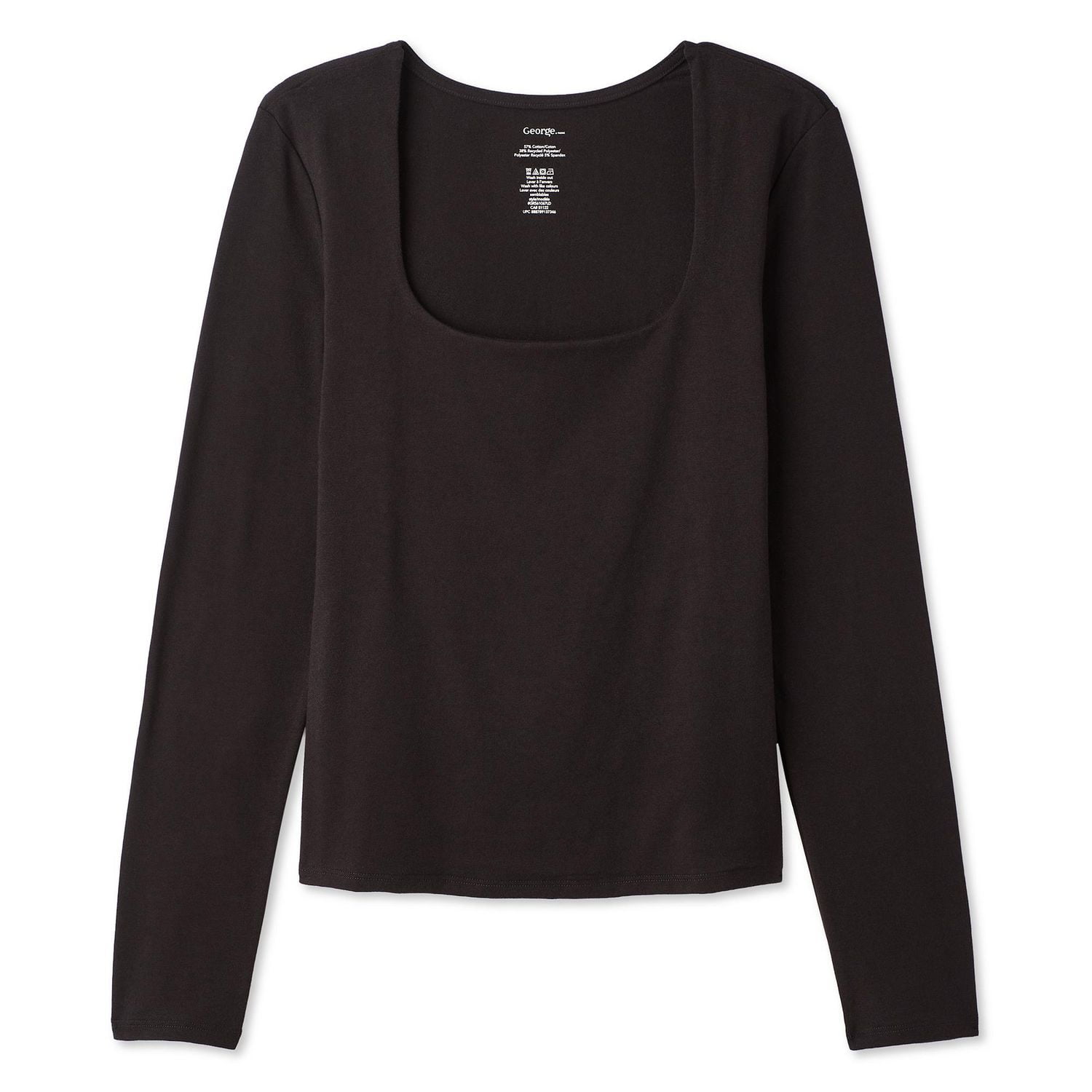 George Women's Long-Sleeve Scoop-Neck T-Shirt