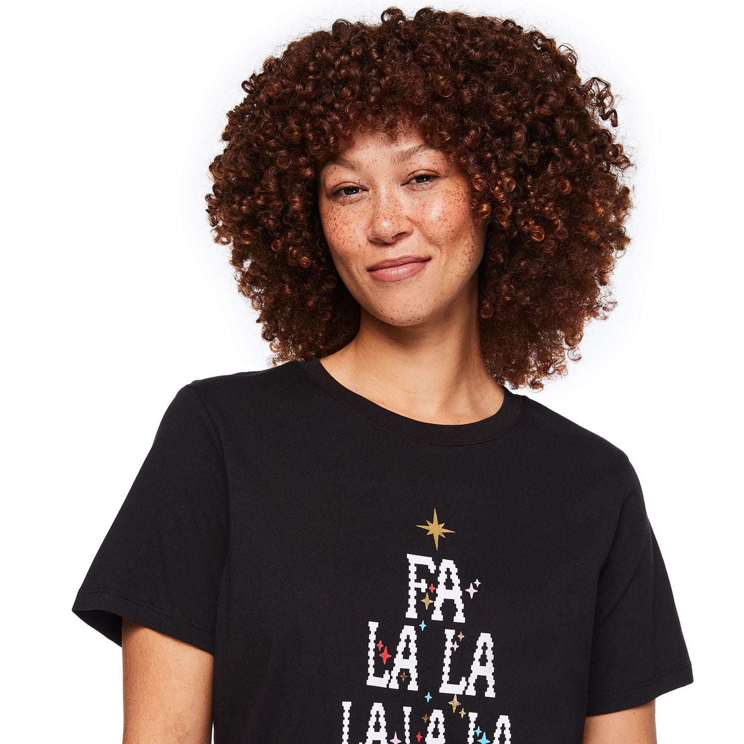 T-shirt de Noël à manches courtes George pour femmes Tailles TP–TTG