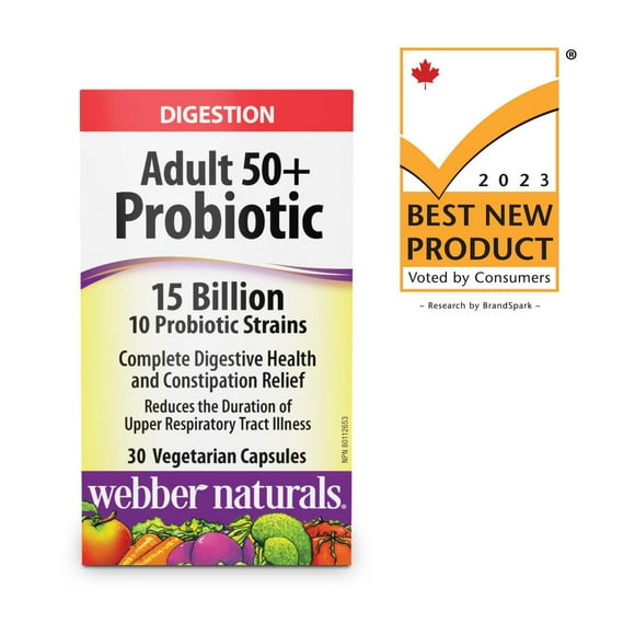 Probiotique Adultes 50+ 15 milliards 30 capsules végétariennes