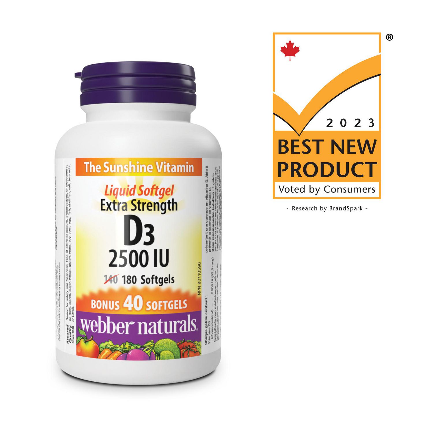 Webber Naturals Vitamin D3 2500IU