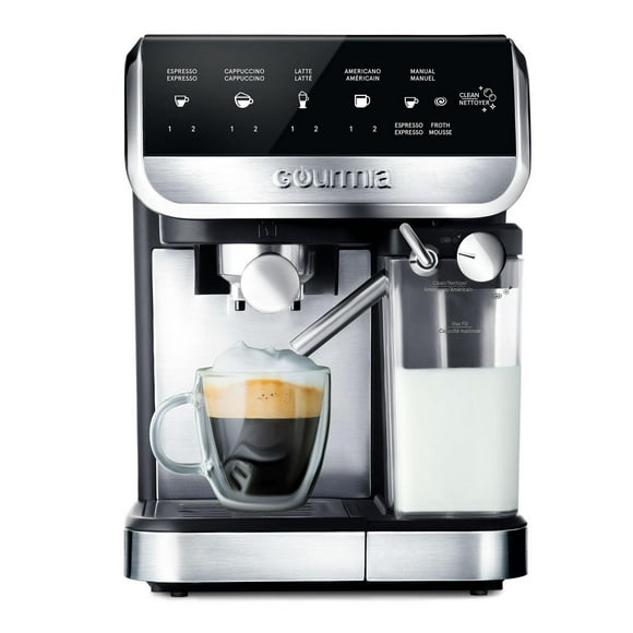 Gourmia 8-in-1 One-Touch Espresso, Cappuccino, Latte & Americano Maker with Automatic Frothing, Gourmia Espresso