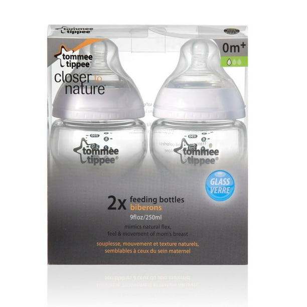 Tommee Tippee Closer to Nature Feeding Bottles Slow Flow 0m+, 2 each :  : Baby Products