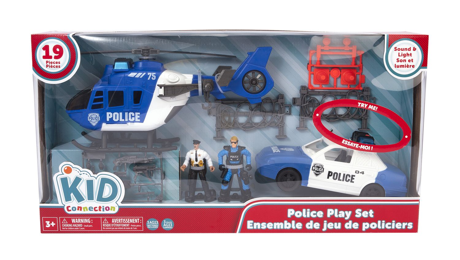 Set of 5 Police Play Set 25cm 