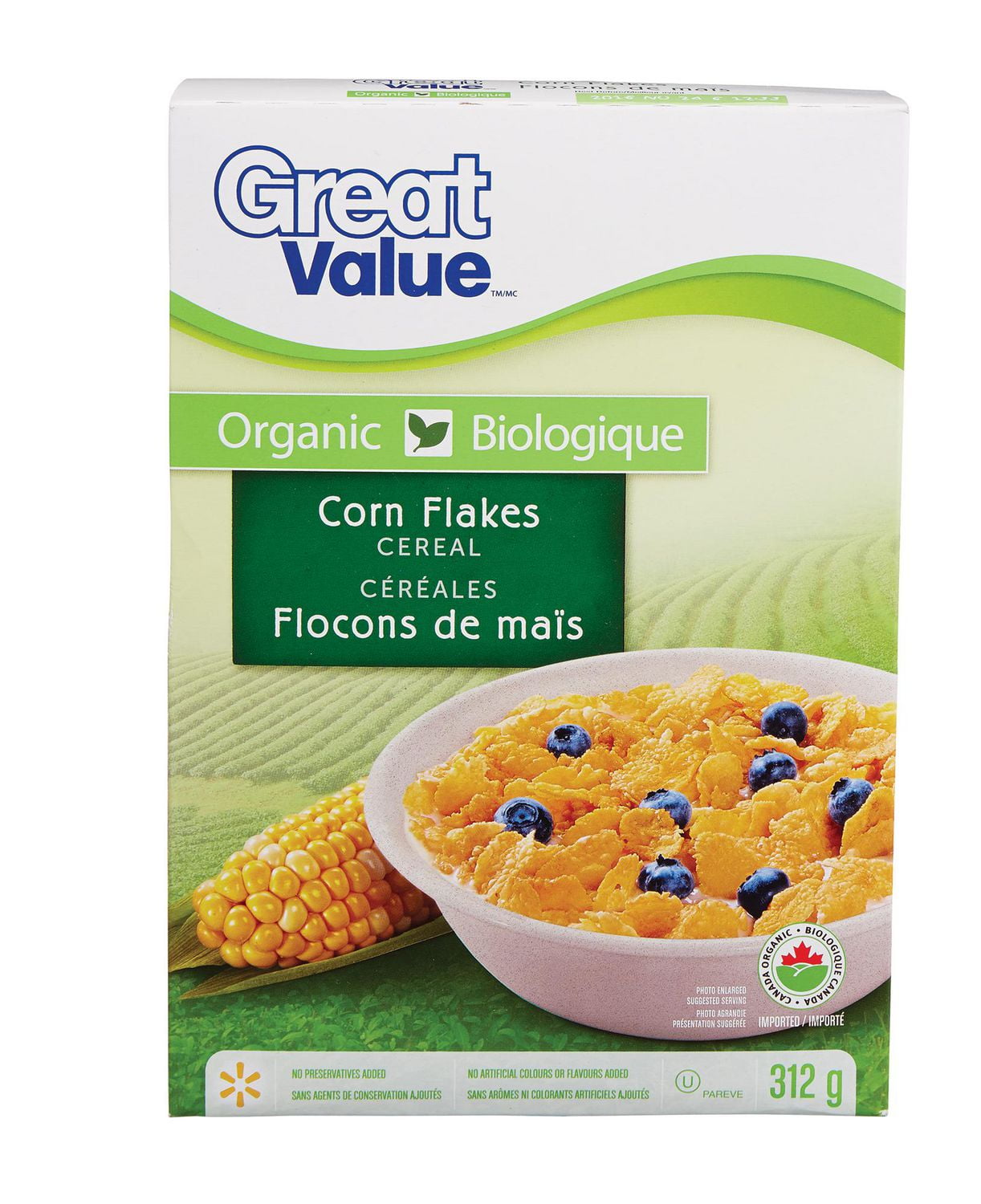 Great Value Organic Corn Flakes Cereal Walmart Canada