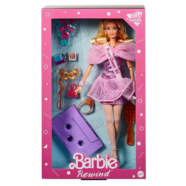 Barbie Original New 80s Style Movie Night Barbies Doll Black Hair Retro  Collectible Figures Accessories Toy