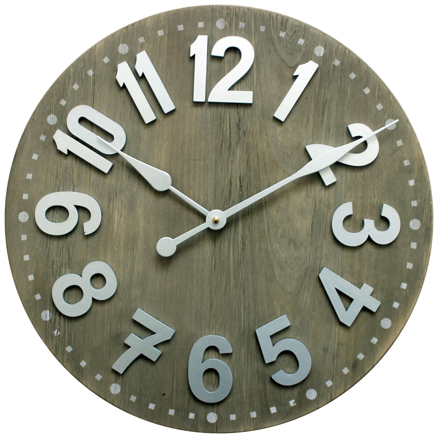 hometrends Light Wood 3D Numbers WALL CLOCK Walmart Canada