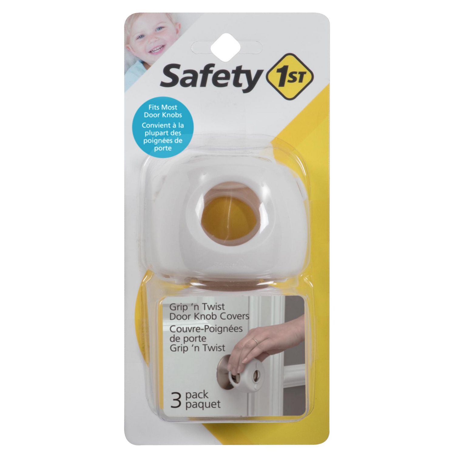 2pcs Équipement de sécurité pour bébé Couverture de poignée de porte en  silicone Poignée de porte Housse de gant Plus épais Protecteur de bouton de  porte Antistatique Couleur jaune